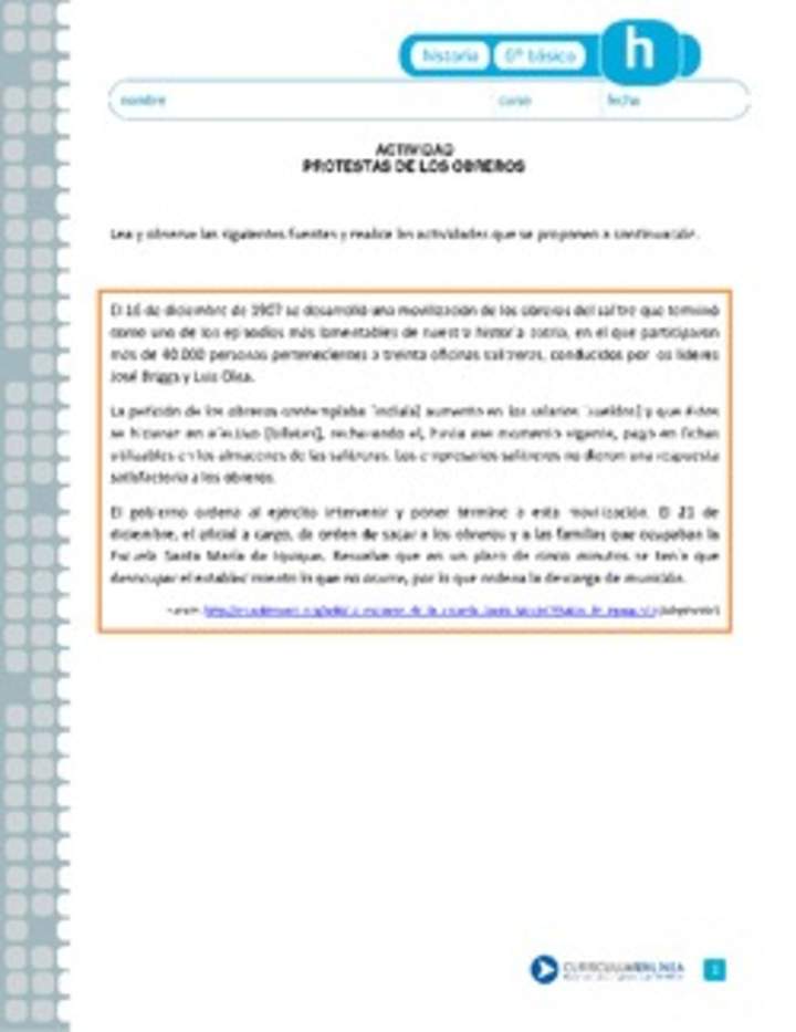 Protestas de los obreros Protestas de los obreros