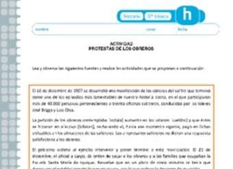 Protestas de los obreros Protestas de los obreros