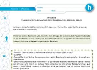 Trabajo infantil durante la cuestión social y los derechos de hoy Trabajo infantil durante la cuestión social y los derechos de hoy