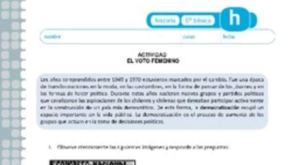 El voto femenino El voto femenino