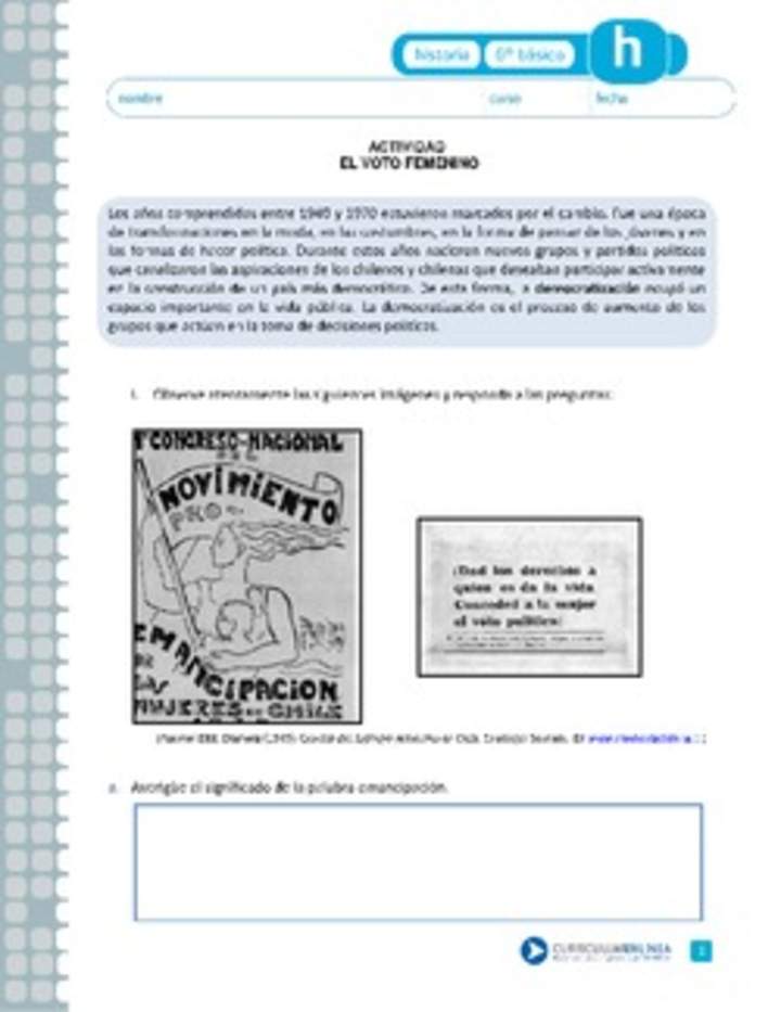 El voto femenino El voto femenino