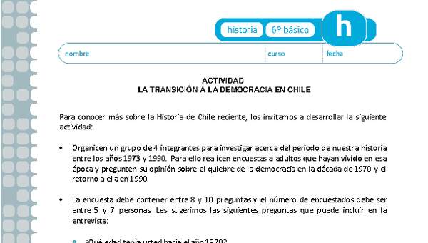 La transición a la democracia en Chile La transición a la democracia en Chile