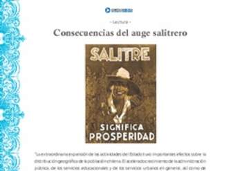 Consecuencias del auge salitrero Consecuencias del auge salitrero