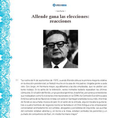 Allende gana las elecciones: reacciones Allende gana las elecciones: reacciones