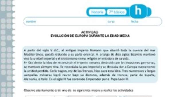 Evolución de Europa durante la Edad Media Evolución de Europa durante la Edad Media