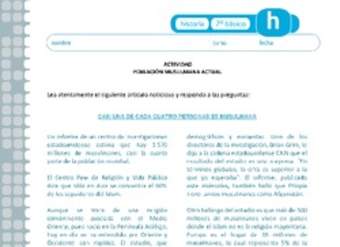 Población musulmana actual Población musulmana actual