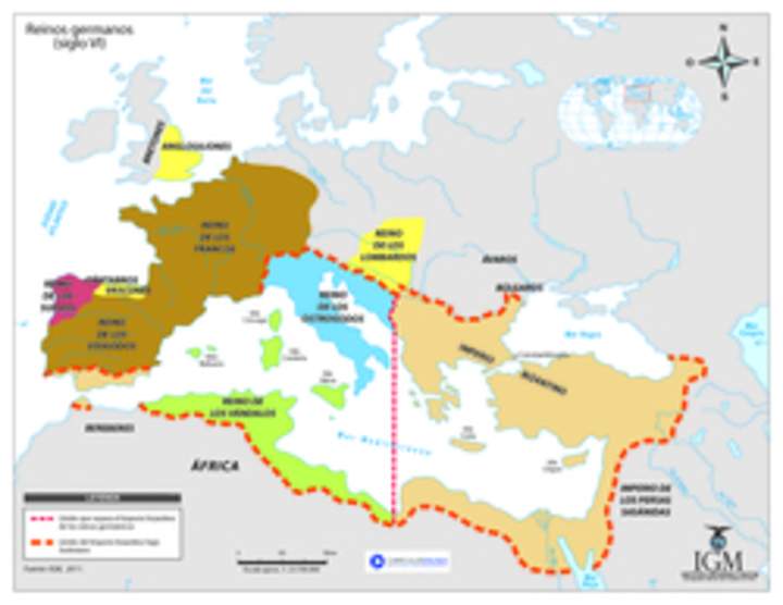 Reinos Germanos (siglo VI) Reinos Germanos (siglo VI)