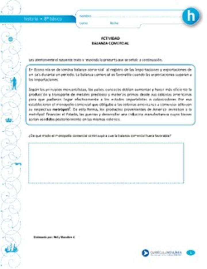 Balanza comercial Balanza comercial