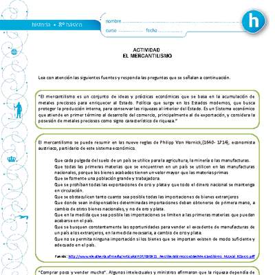 El mercantilismo El mercantilismo