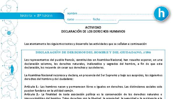 Declaración de los derechos humanos Declaración de los derechos humanos