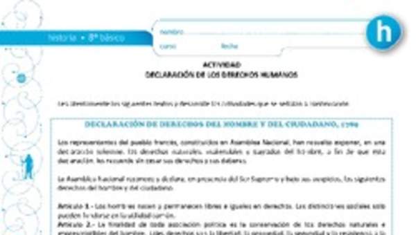 Declaración de los derechos humanos Declaración de los derechos humanos