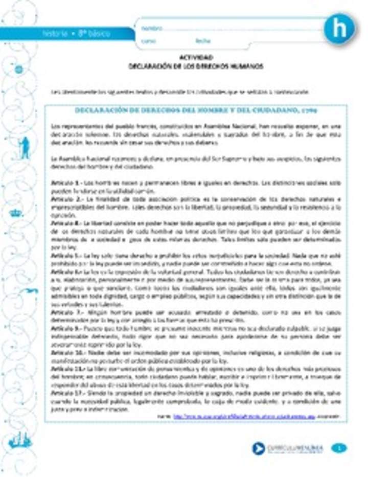 Declaración de los derechos humanos Declaración de los derechos humanos