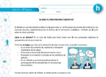 El debate como recurso didáctico El debate como recurso didáctico