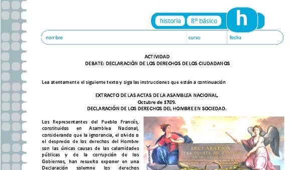 Debate: Declaración de los derechos de los ciudadanos Debate: Declaración de los derechos de los ciudadanos