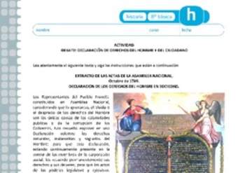 Debate: Declaración de los derechos de los ciudadanos Debate: Declaración de los derechos de los ciudadanos