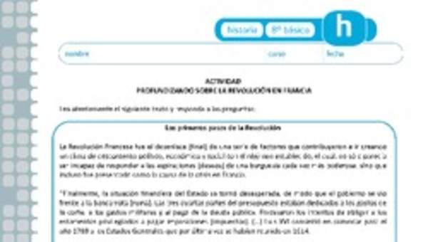 Profundizando sobre la revolución en Francia Profundizando sobre la revolución en Francia