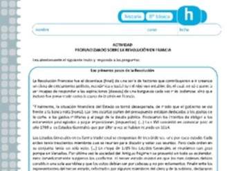 Profundizando sobre la revolución en Francia Profundizando sobre la revolución en Francia