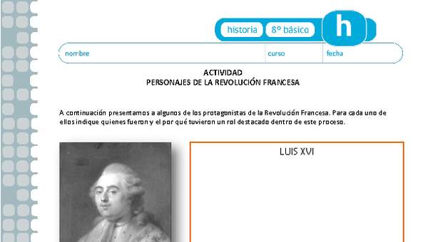 Personajes de la Revolución Francesa Personajes de la Revolución Francesa