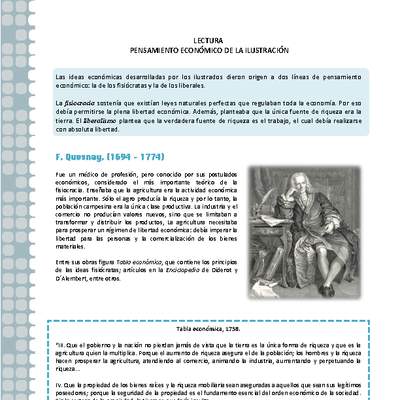 Pensamiento económico de la Ilustración Pensamiento económico de la Ilustración