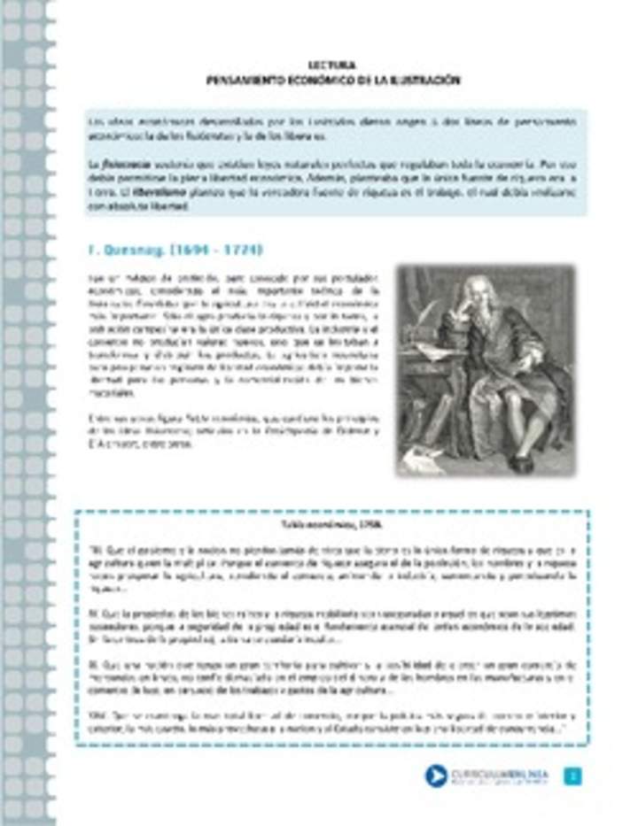 Pensamiento económico de la Ilustración Pensamiento económico de la Ilustración