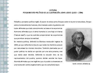 Pensamiento político de la Ilustración: John Locke Pensamiento político de la Ilustración: John Locke