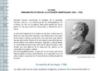 Pensamiento político de la Ilustración: Montesquieu Pensamiento político de la Ilustración: Montesquieu