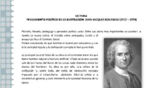 Pensamiento político de la Ilustración: Rousseau Pensamiento político de la Ilustración: Rousseau