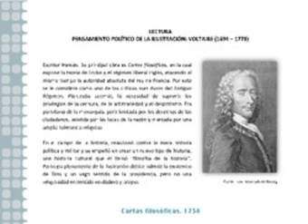 Pensamiento político de la Ilustración: Voltaire Pensamiento político de la Ilustración: Voltaire