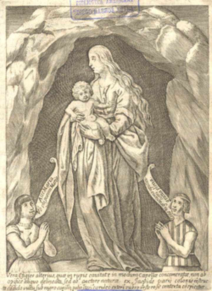 Mapuche orando a la Virgen María Mapuche orando a la Virgen María