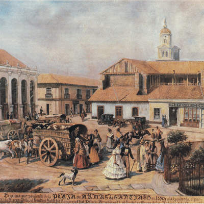 Plaza de Armas en 1850 Plaza de Armas en 1850