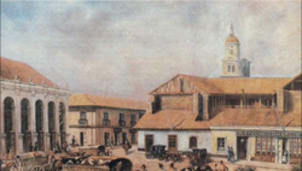 Plaza de Armas en 1850 Plaza de Armas en 1850