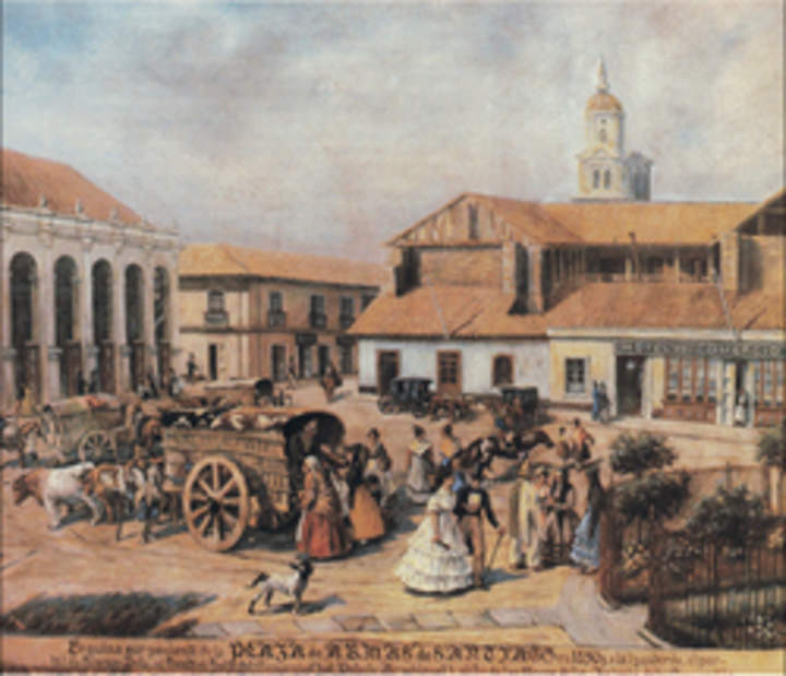 Plaza de Armas en 1850 Plaza de Armas en 1850