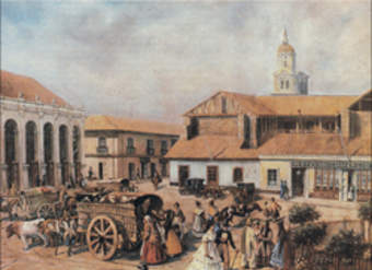 Plaza de Armas en 1850 Plaza de Armas en 1850