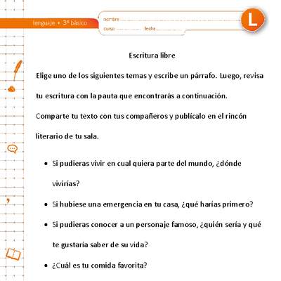 Escritura libre Escritura libre