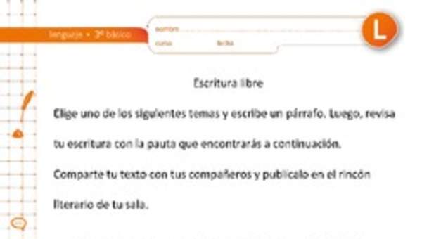 Escritura libre Escritura libre