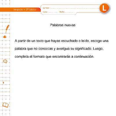 Palabras nuevas Palabras nuevas