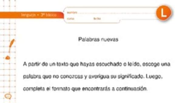 Palabras nuevas Palabras nuevas