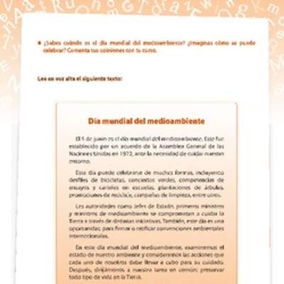 El día mundial del medioambiente El día mundial del medioambiente