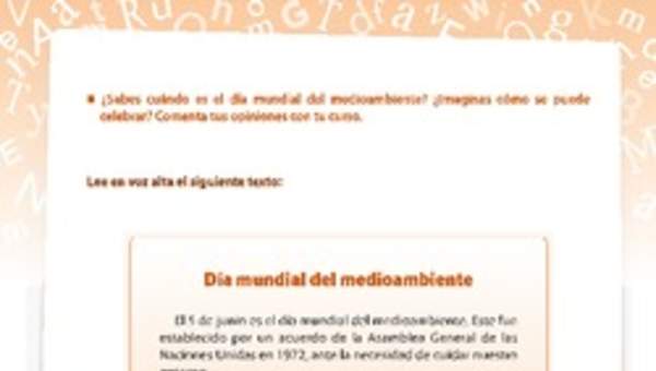 El día mundial del medioambiente El día mundial del medioambiente