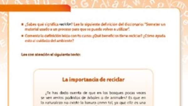 La importancia de reciclar La importancia de reciclar
