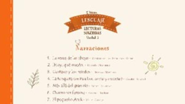 Lecturas sugeridas para la unidad 3: narraciones Lecturas sugeridas para la unidad 3: narraciones