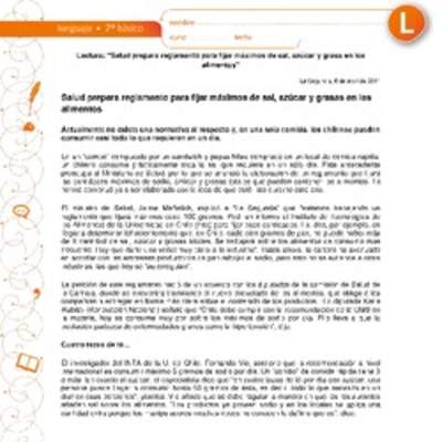 Salud prepara reglamento para fijar máximos de sal, azúcar y grasa Salud prepara reglamento para fijar máximos de sal, azúcar y grasa