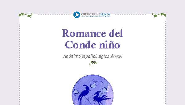 Romance del conde niño Romance del conde niño