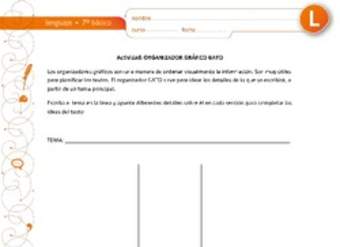 Organizador gráfico gato Organizador gráfico gato