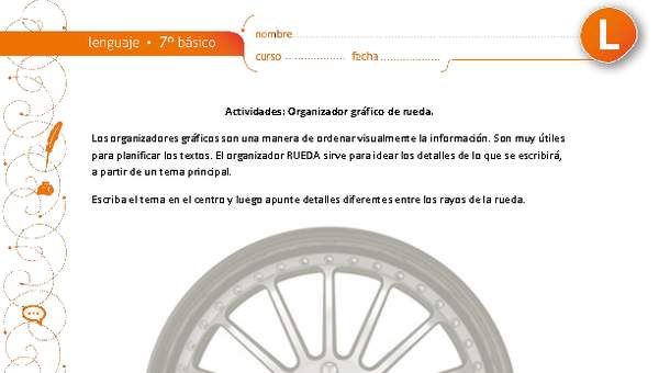 Organizador gráfico rueda Organizador gráfico rueda