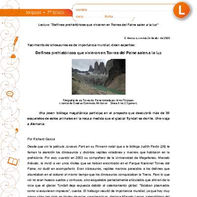 Delfines prehistóricos que vivieron en Torres del Paine salen a la luz Delfines prehistóricos que vivieron en Torres del Paine salen a la luz