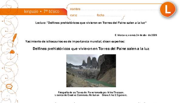 Delfines prehistóricos que vivieron en Torres del Paine salen a la luz Delfines prehistóricos que vivieron en Torres del Paine salen a la luz