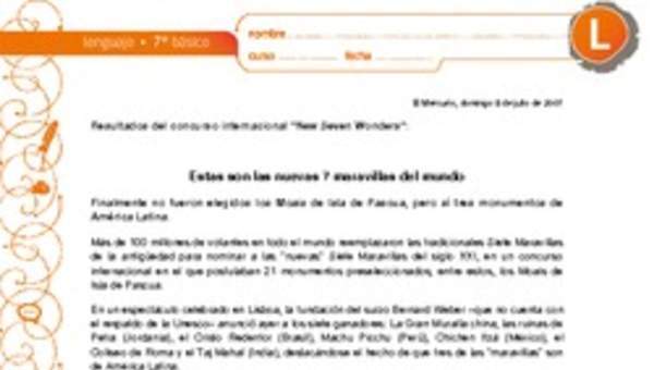 Estas son las 7 nuevas maravillas del mundo Estas son las 7 nuevas maravillas del mundo