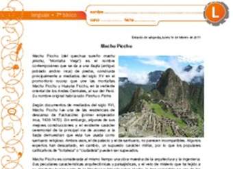 Machu Pichu Machu Pichu