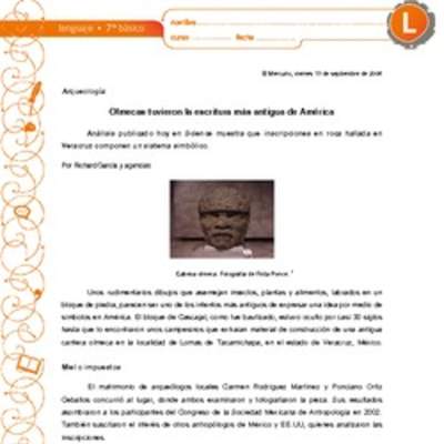 Olmecas tuvieron la escritura más antigua de América Olmecas tuvieron la escritura más antigua de América